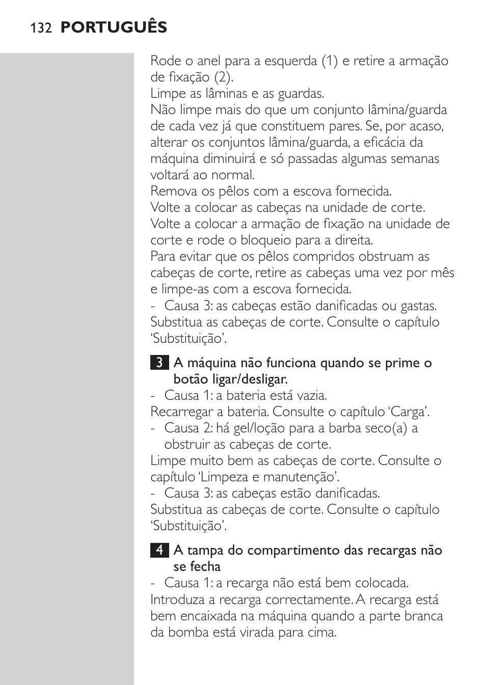 Philips Afeitadora NIVEA FOR MEN User Manual | Page 130 / 148