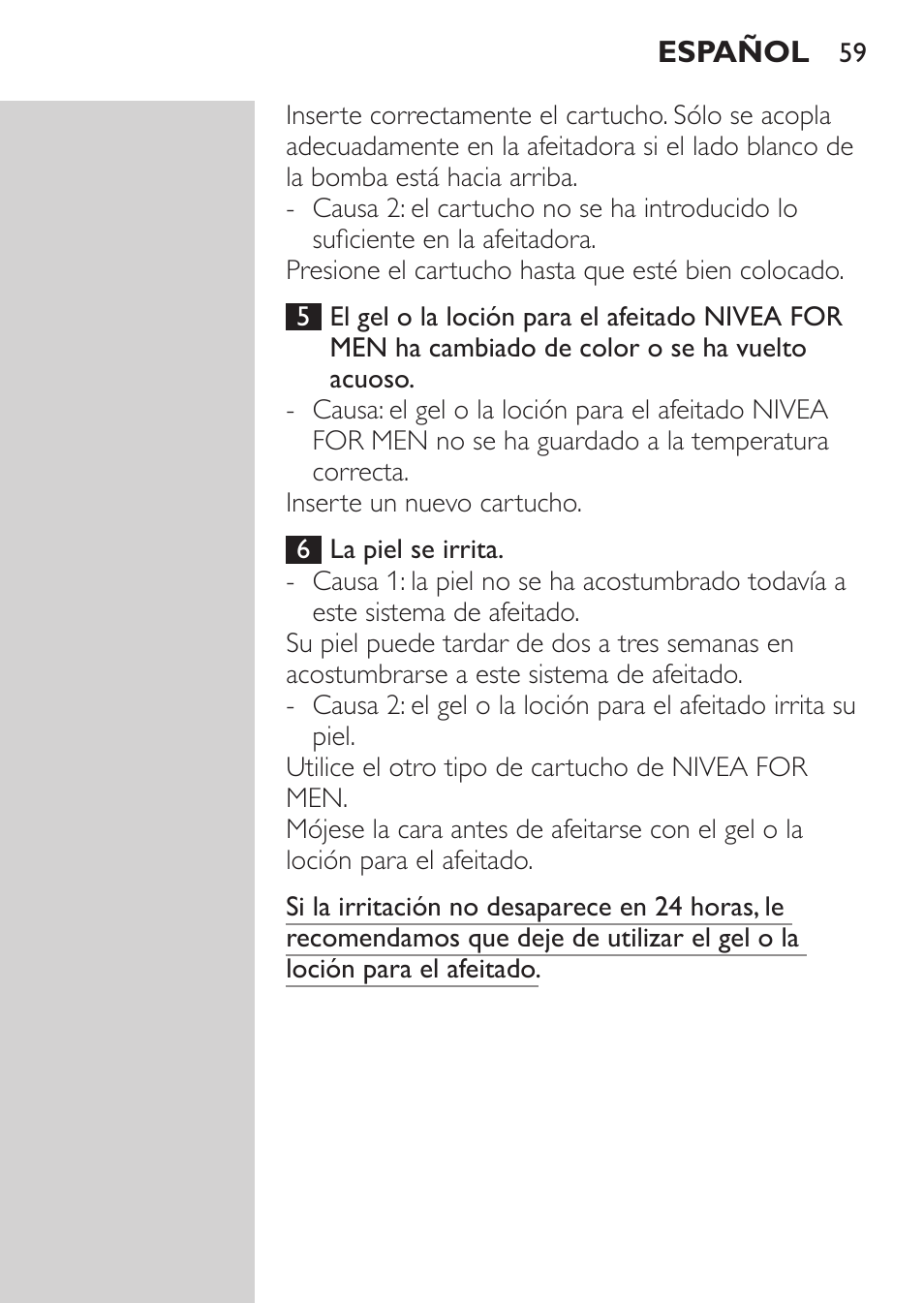 Philips Afeitadora NIVEA FOR MEN User Manual | Page 57 / 148