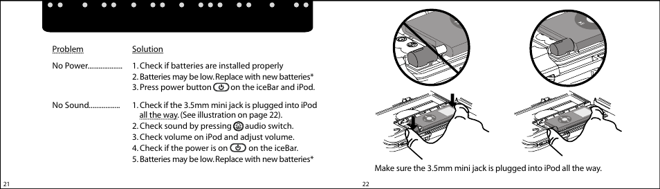 Troubleshooting | Atlantic iceBar User Manual | Page 11 / 25