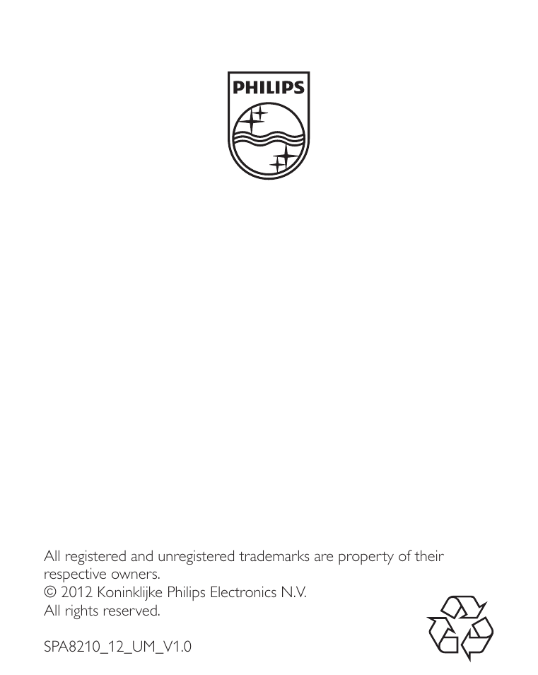 Philips Altavoces multimedia 2.0 User Manual | Page 12 / 12