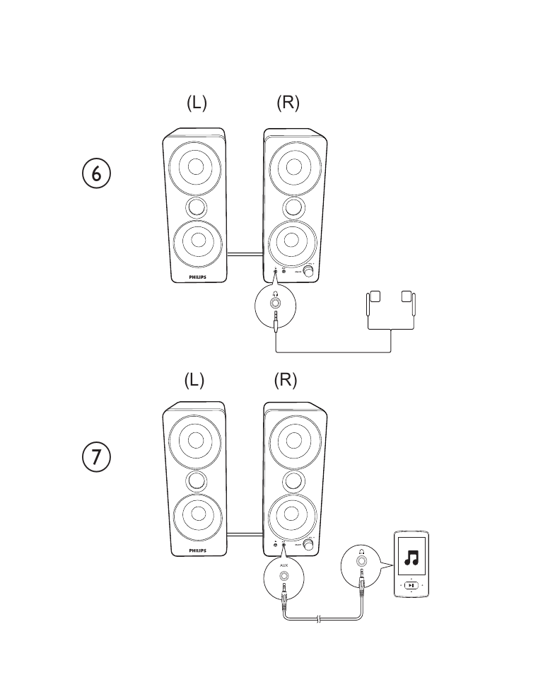 Philips Altavoces multimedia 2.0 User Manual | Page 5 / 12