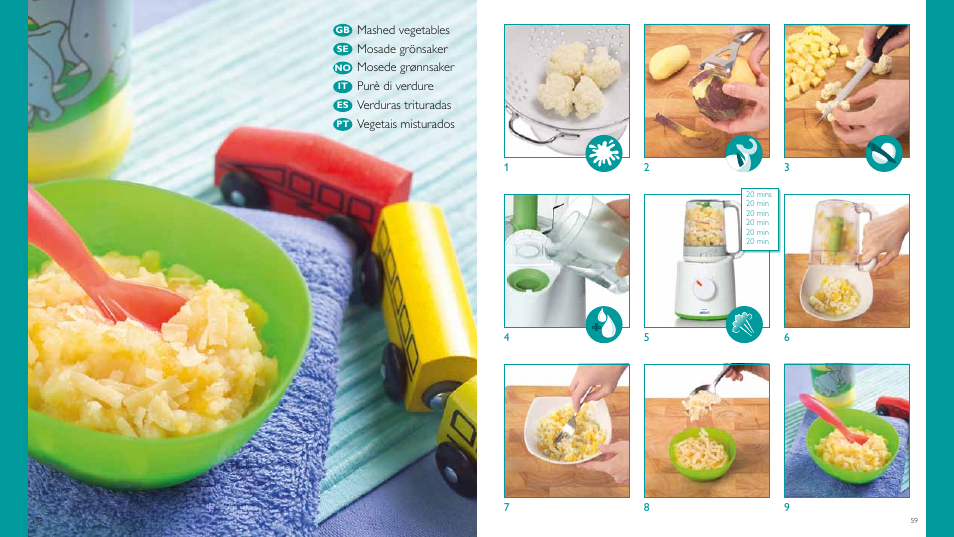 Philips Vaporera y batidora combinadas AVENT User Manual | Page 30 / 51