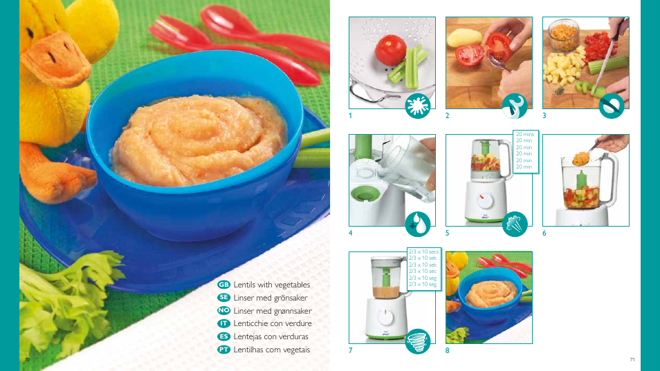 Philips Vaporera y batidora combinadas AVENT User Manual | Page 36 / 51