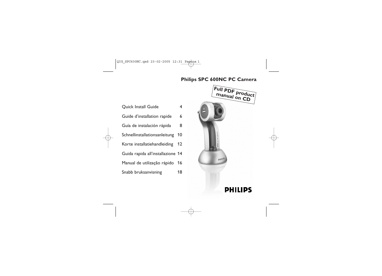 Philips Cámara para PC User Manual | 12 pages