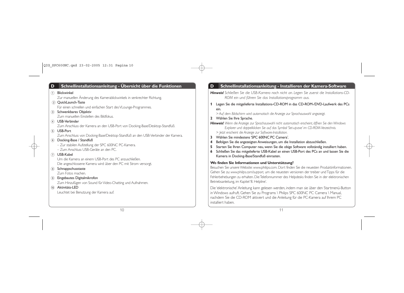 Philips Cámara para PC User Manual | Page 6 / 12