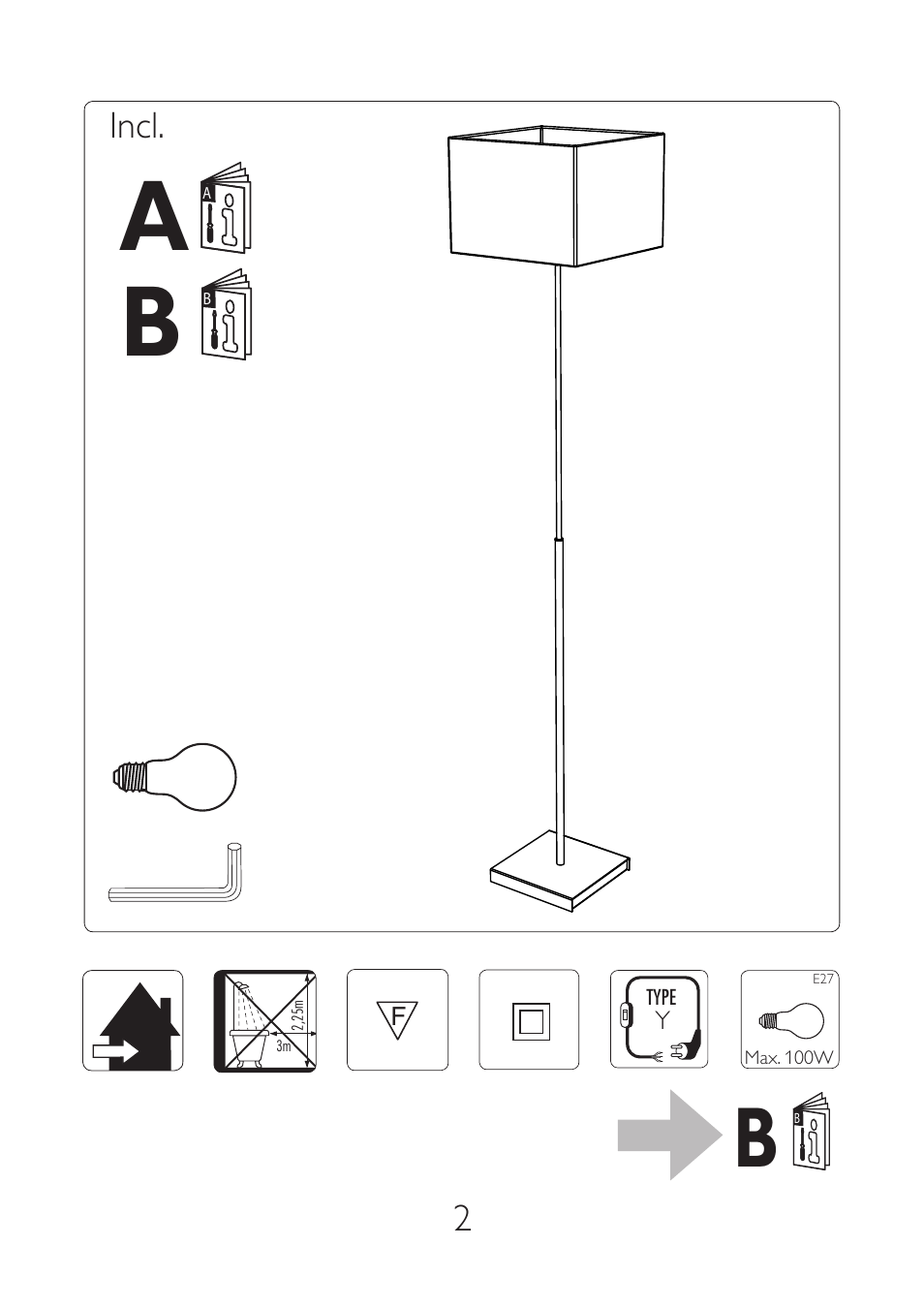 A i b i | Philips myLiving Lámpara de pie User Manual | Page 2 / 4