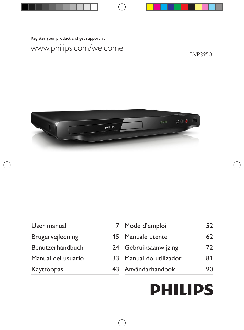 Philips 3000 series Reproductor de DVD User Manual | 18 pages