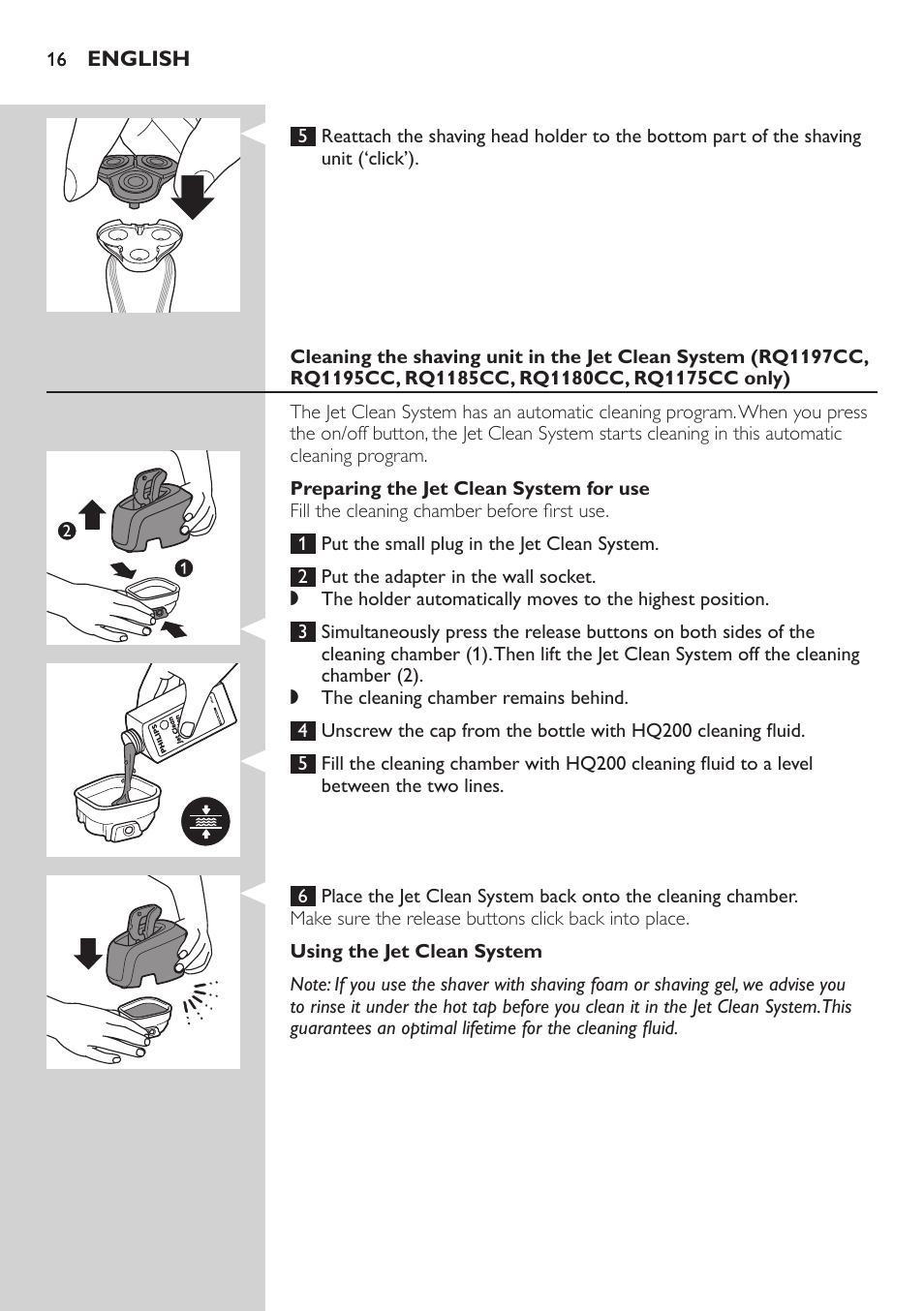 Philips SHAVER Series 7000 SensoTouch afeitadora eléctrica en húmedo y seco User Manual | Page 16 / 304