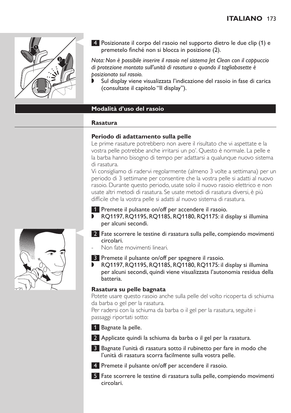 Philips SHAVER Series 7000 SensoTouch afeitadora eléctrica en húmedo y seco User Manual | Page 173 / 304