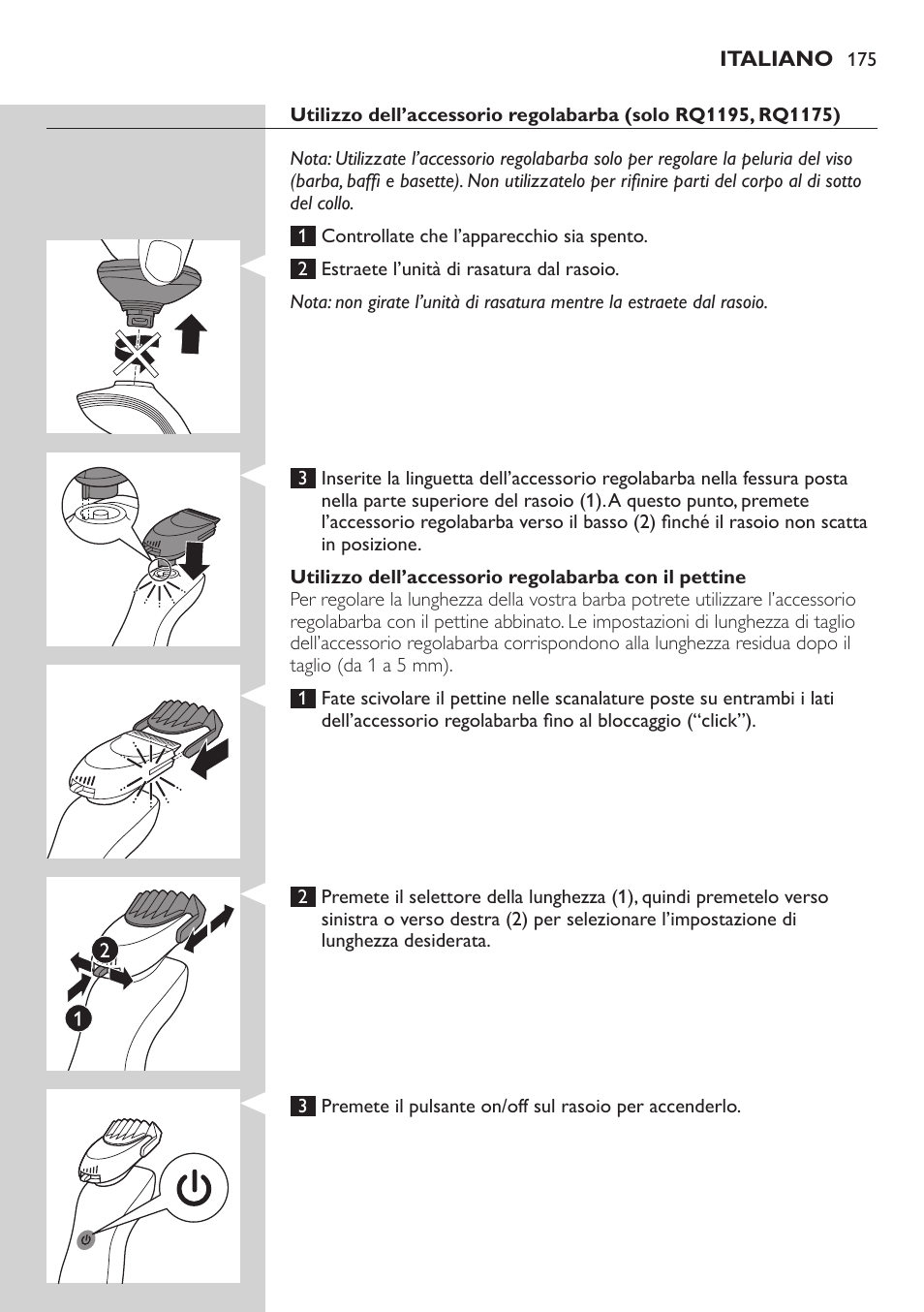 Philips SHAVER Series 7000 SensoTouch afeitadora eléctrica en húmedo y seco User Manual | Page 175 / 304