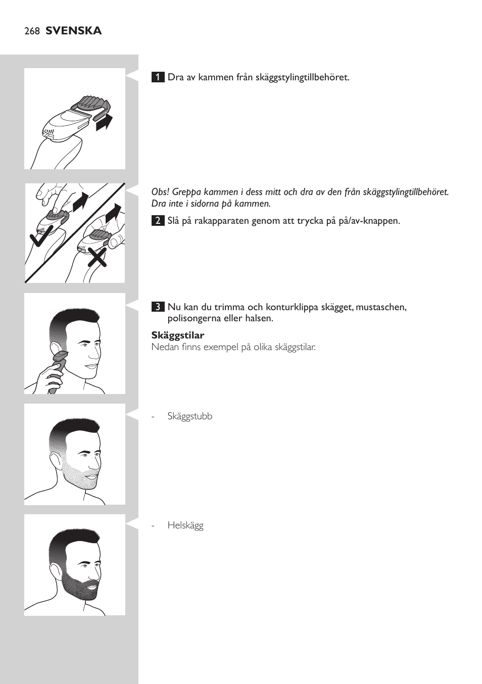 Philips SHAVER Series 7000 SensoTouch afeitadora eléctrica en húmedo y seco User Manual | Page 268 / 304