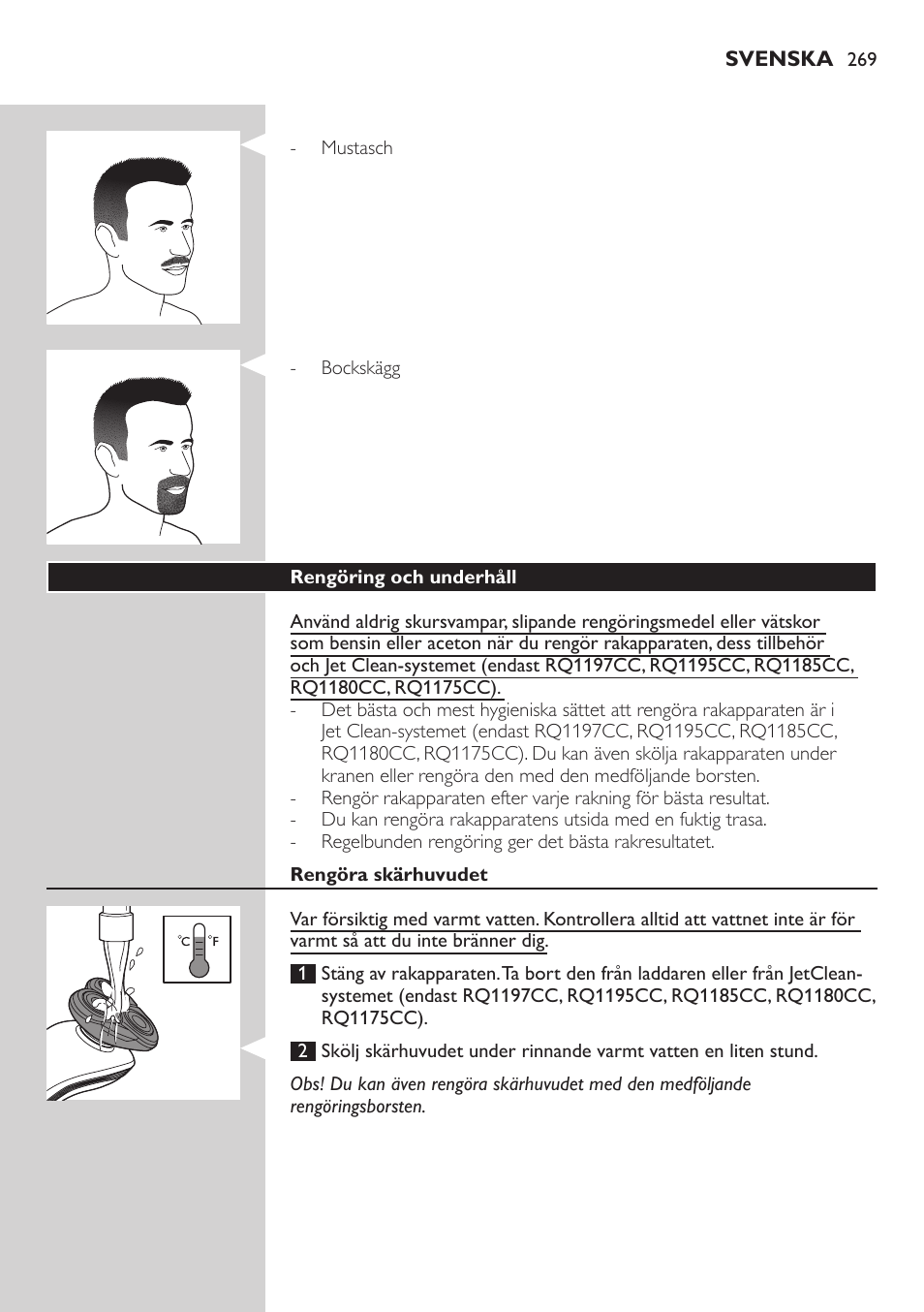 Philips SHAVER Series 7000 SensoTouch afeitadora eléctrica en húmedo y seco User Manual | Page 269 / 304