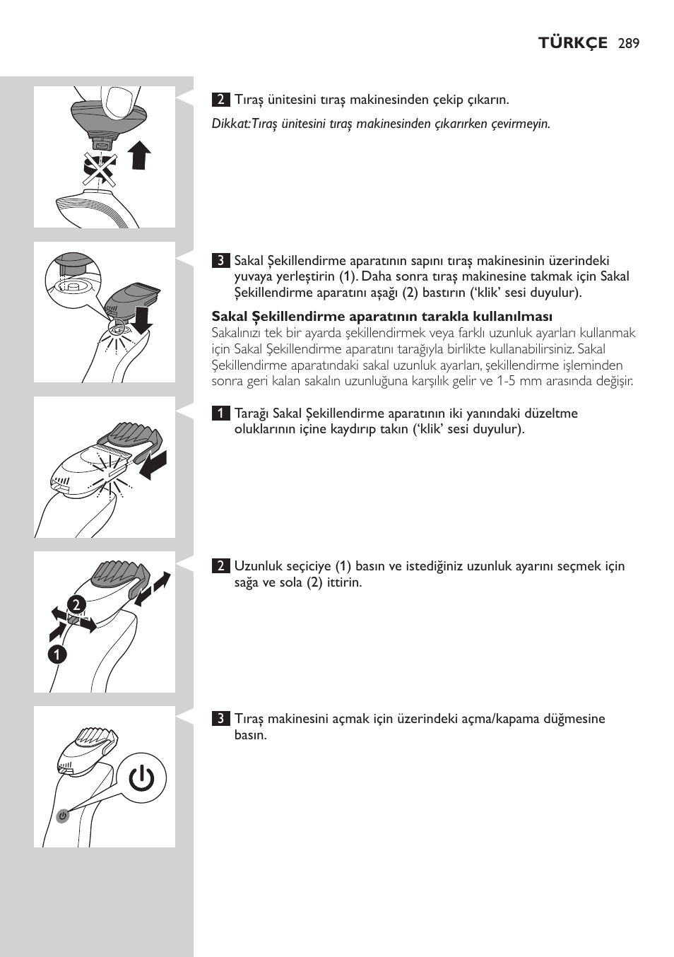 Philips SHAVER Series 7000 SensoTouch afeitadora eléctrica en húmedo y seco User Manual | Page 289 / 304