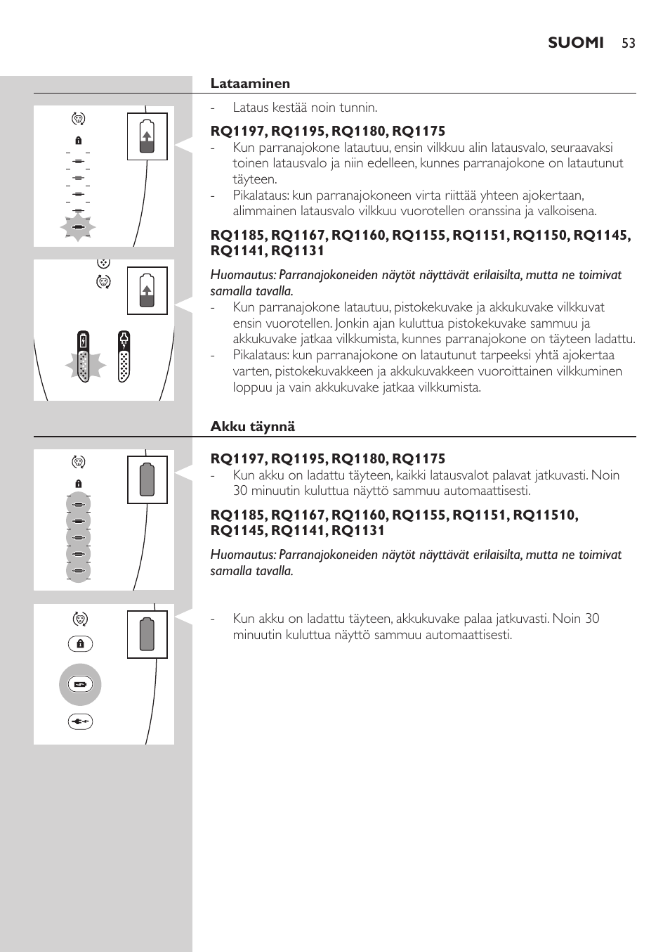 Philips SHAVER Series 7000 SensoTouch afeitadora eléctrica en húmedo y seco User Manual | Page 53 / 304