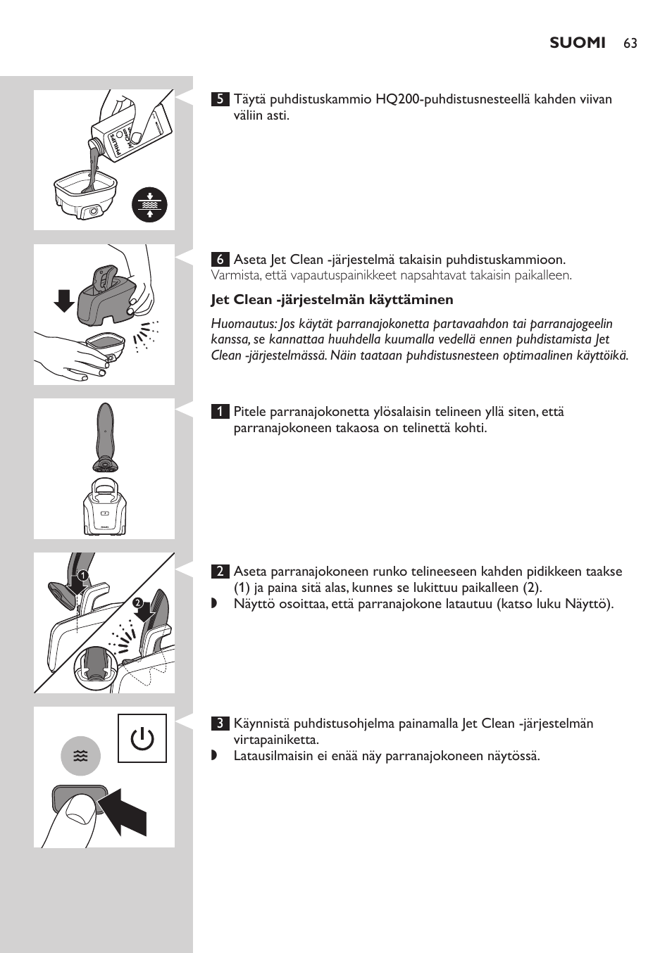 Philips SHAVER Series 7000 SensoTouch afeitadora eléctrica en húmedo y seco User Manual | Page 63 / 304