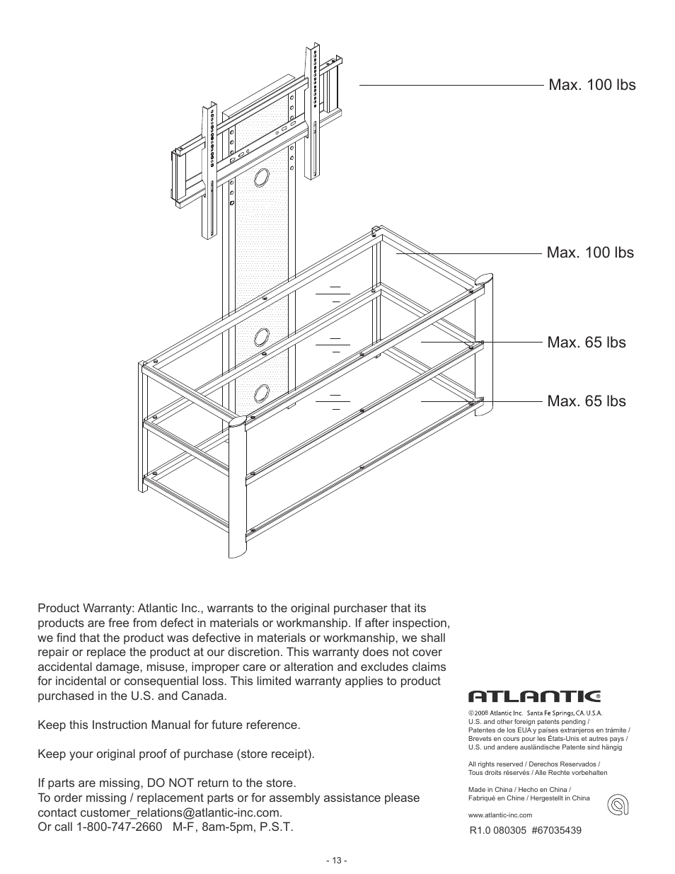 Atlantic 67035439 User Manual | Page 13 / 13