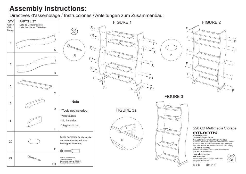 Atlantic 220 User Manual | 1 page