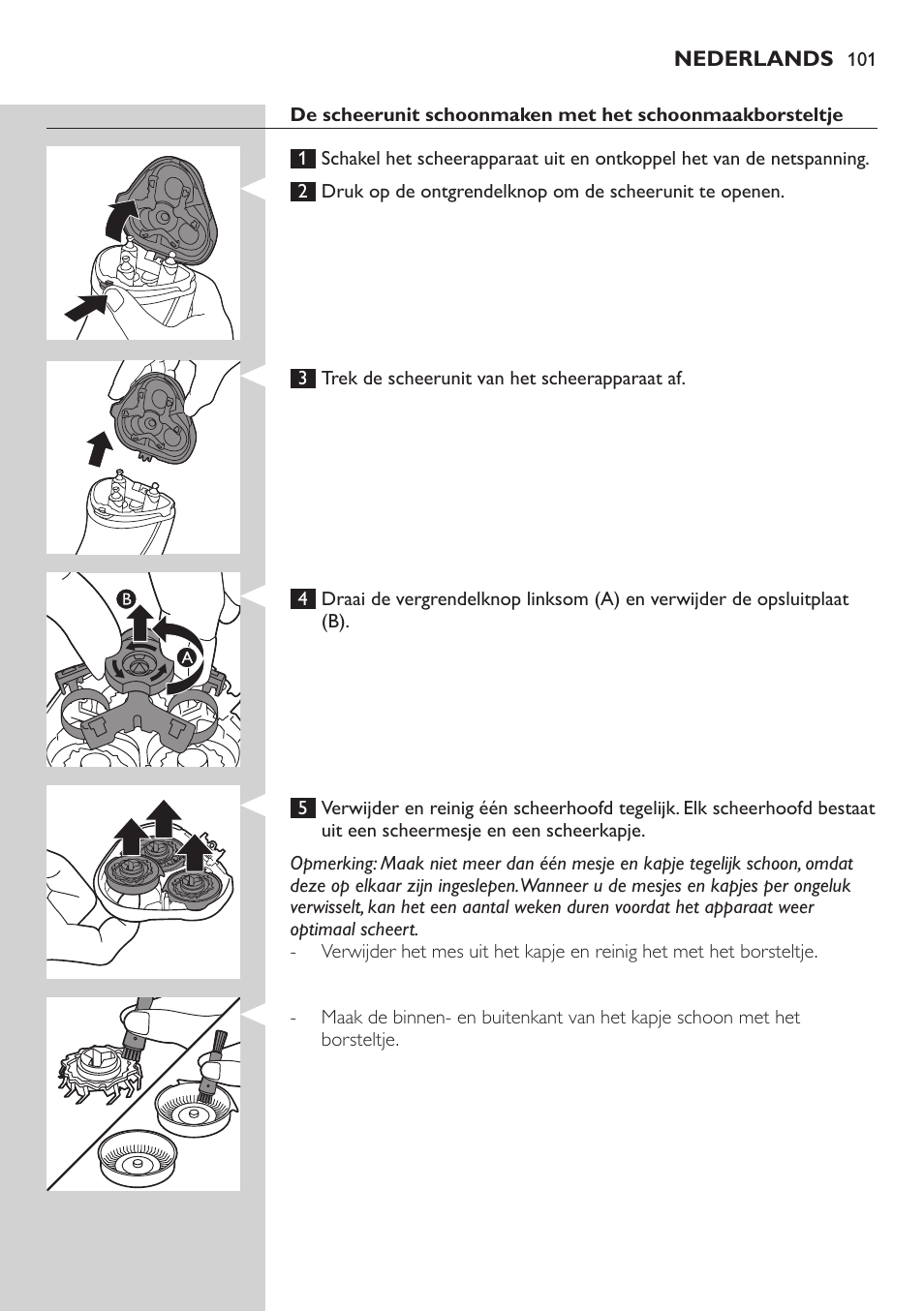 Philips SHAVER Series 3000 afeitadora eléctrica en seco User Manual | Page 101 / 154