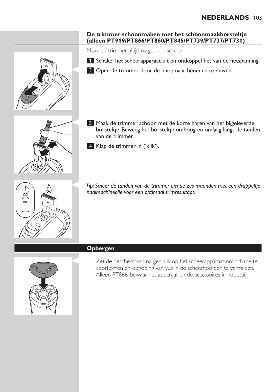 Philips SHAVER Series 3000 afeitadora eléctrica en seco User Manual | Page 103 / 154