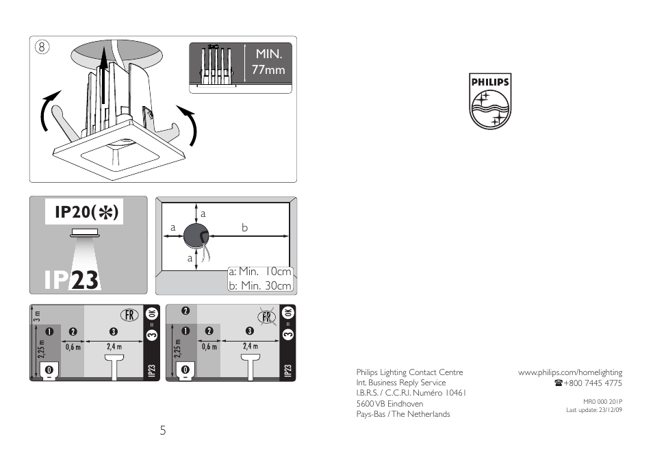 Ip 23, Ip20 | Philips SMARTSPOT Foco empotrable User Manual | Page 3 / 3