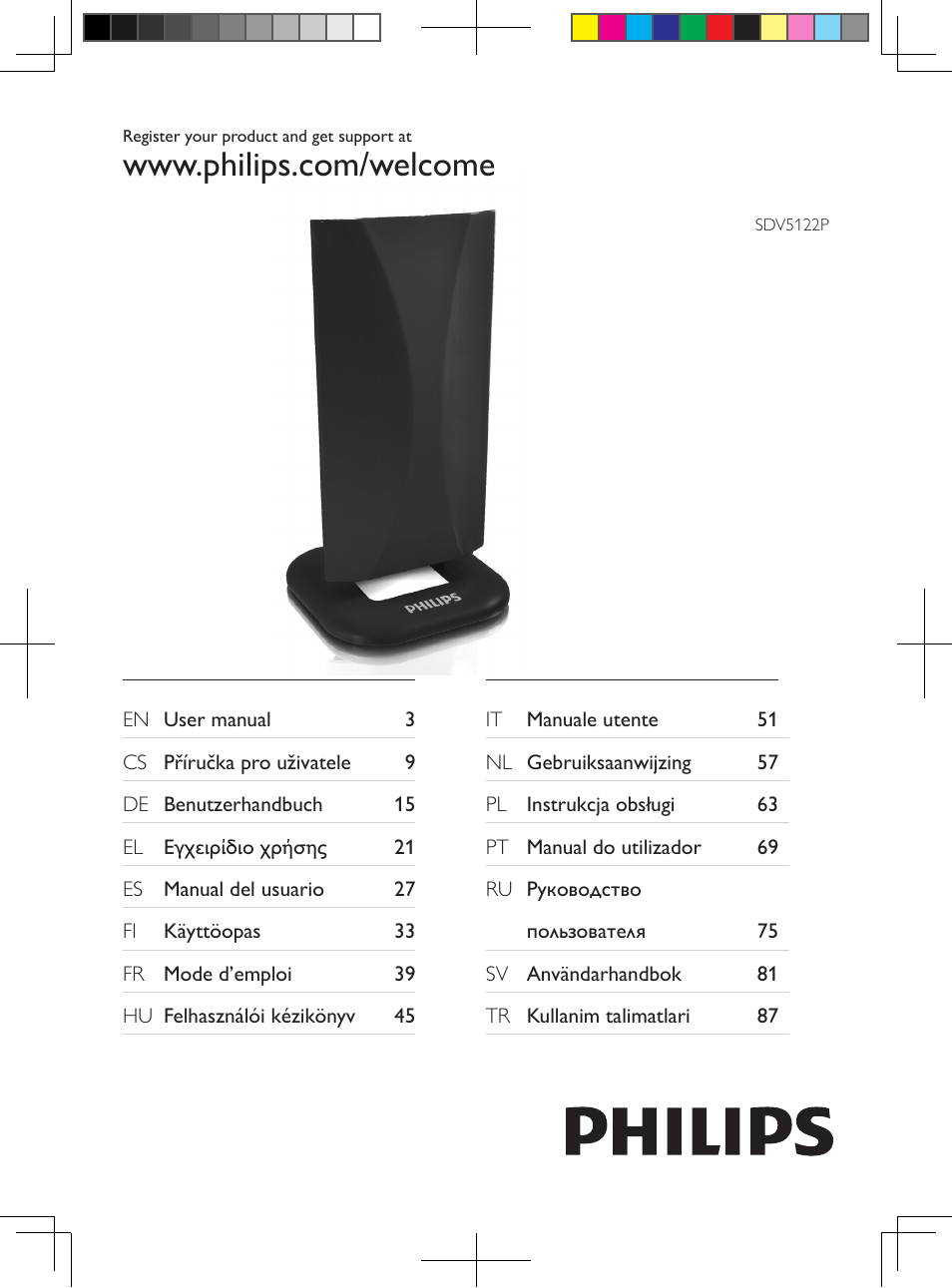 Philips Antena de televisión digital User Manual | 93 pages