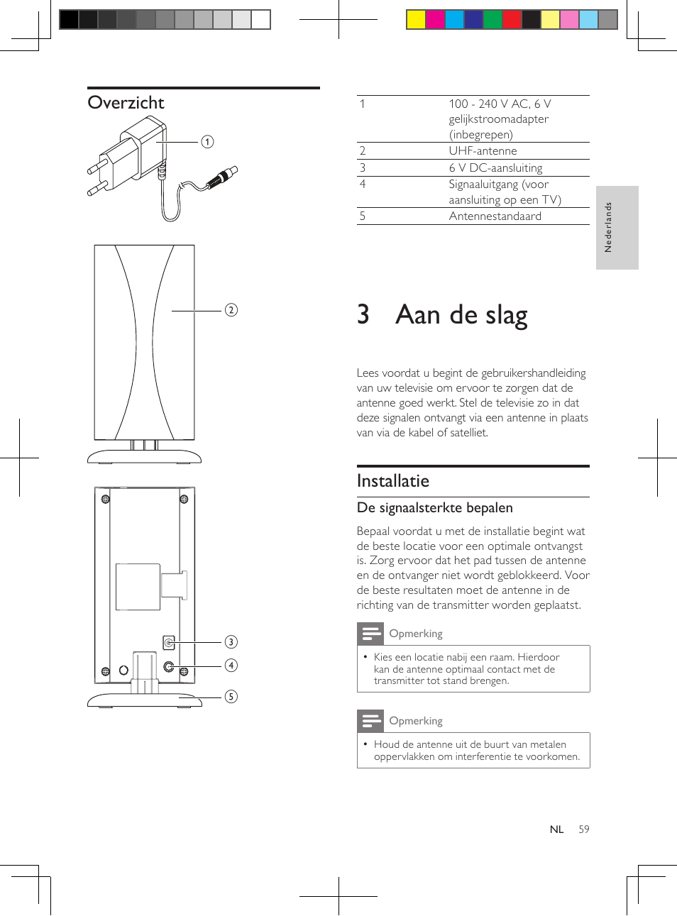 Philips Antena de televisión digital User Manual | Page 58 / 93