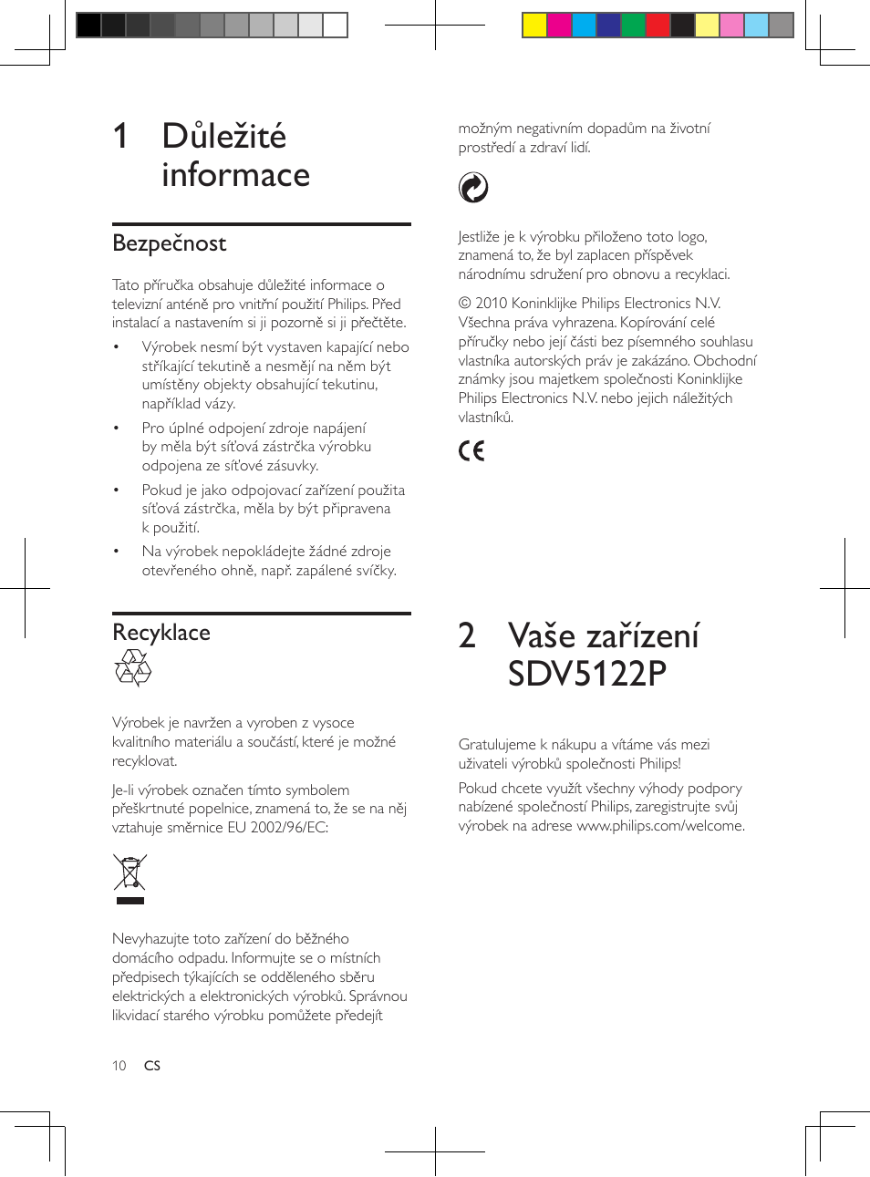 1 důležité informace | Philips Antena de televisión digital User Manual | Page 9 / 93