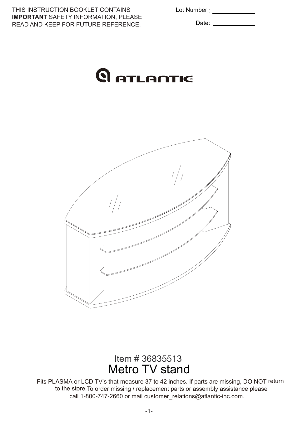 Atlantic Metro 36835513 User Manual | 11 pages