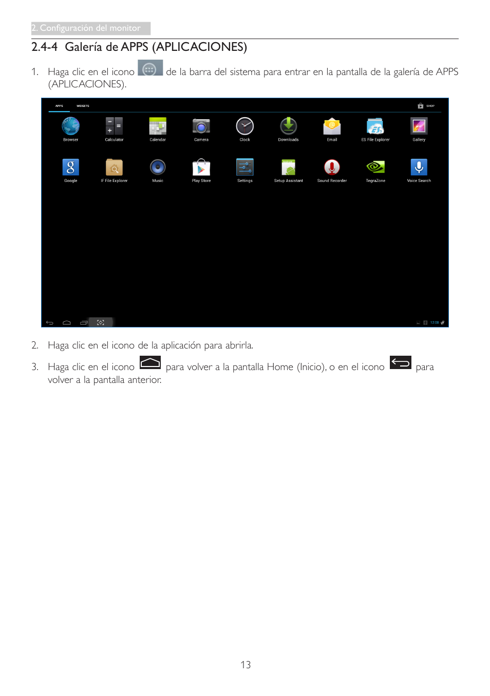 4 galería de apps (aplicaciones) | Philips Smart All-in-One User Manual | Page 15 / 43