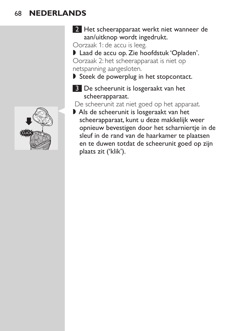 Philips SHAVER Series 3000 Afeitadora eléctrica User Manual | Page 66 / 88