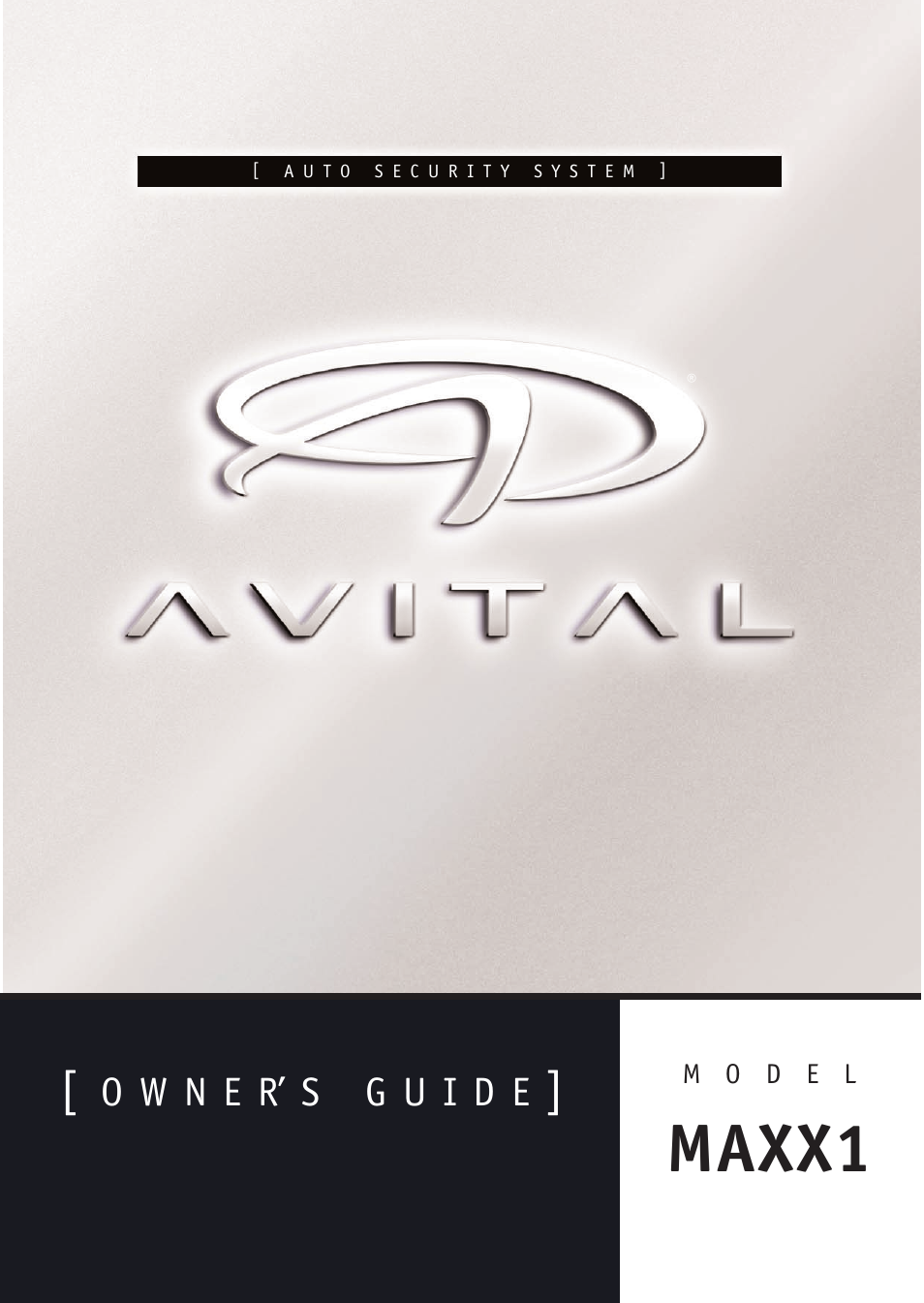 Avital Auto Security System MAXX1 User Manual | 34 pages