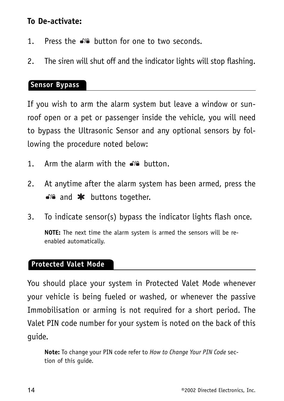 Avital Auto Security System MAXX1 User Manual | Page 14 / 34