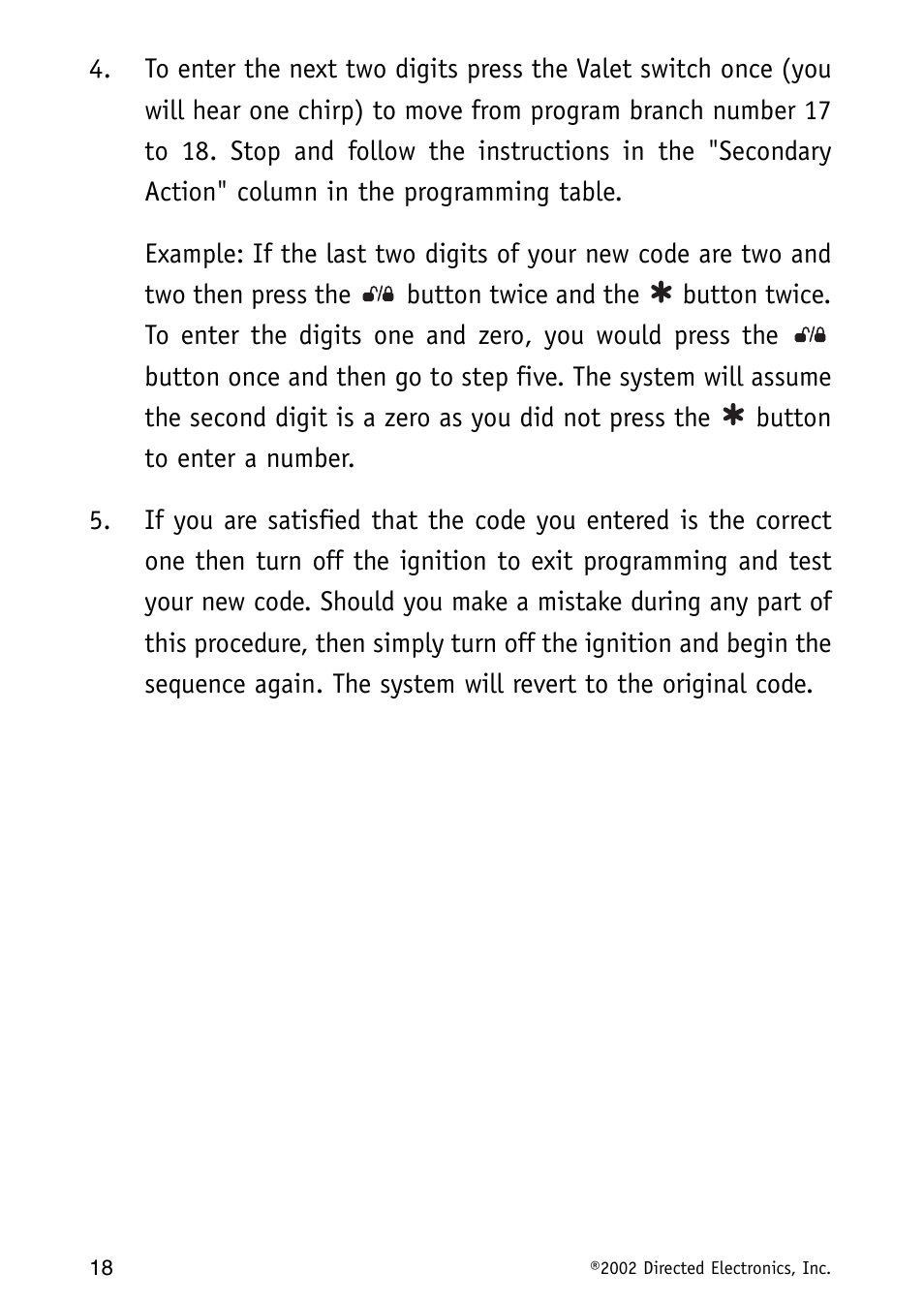 Avital Auto Security System MAXX1 User Manual | Page 18 / 34