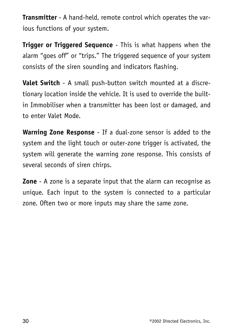 Avital Auto Security System MAXX1 User Manual | Page 30 / 34