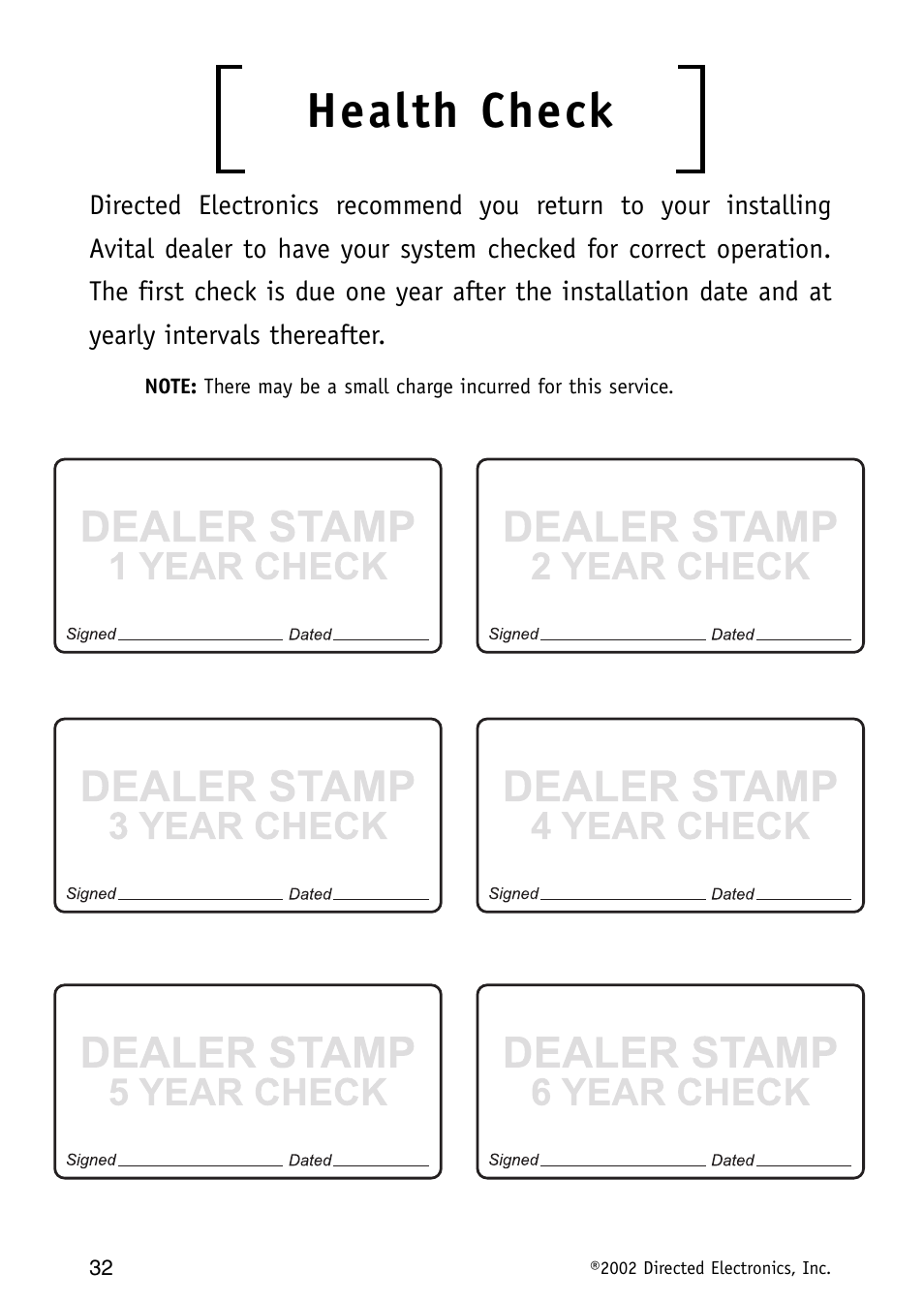 Health check | Avital Auto Security System MAXX1 User Manual | Page 32 / 34