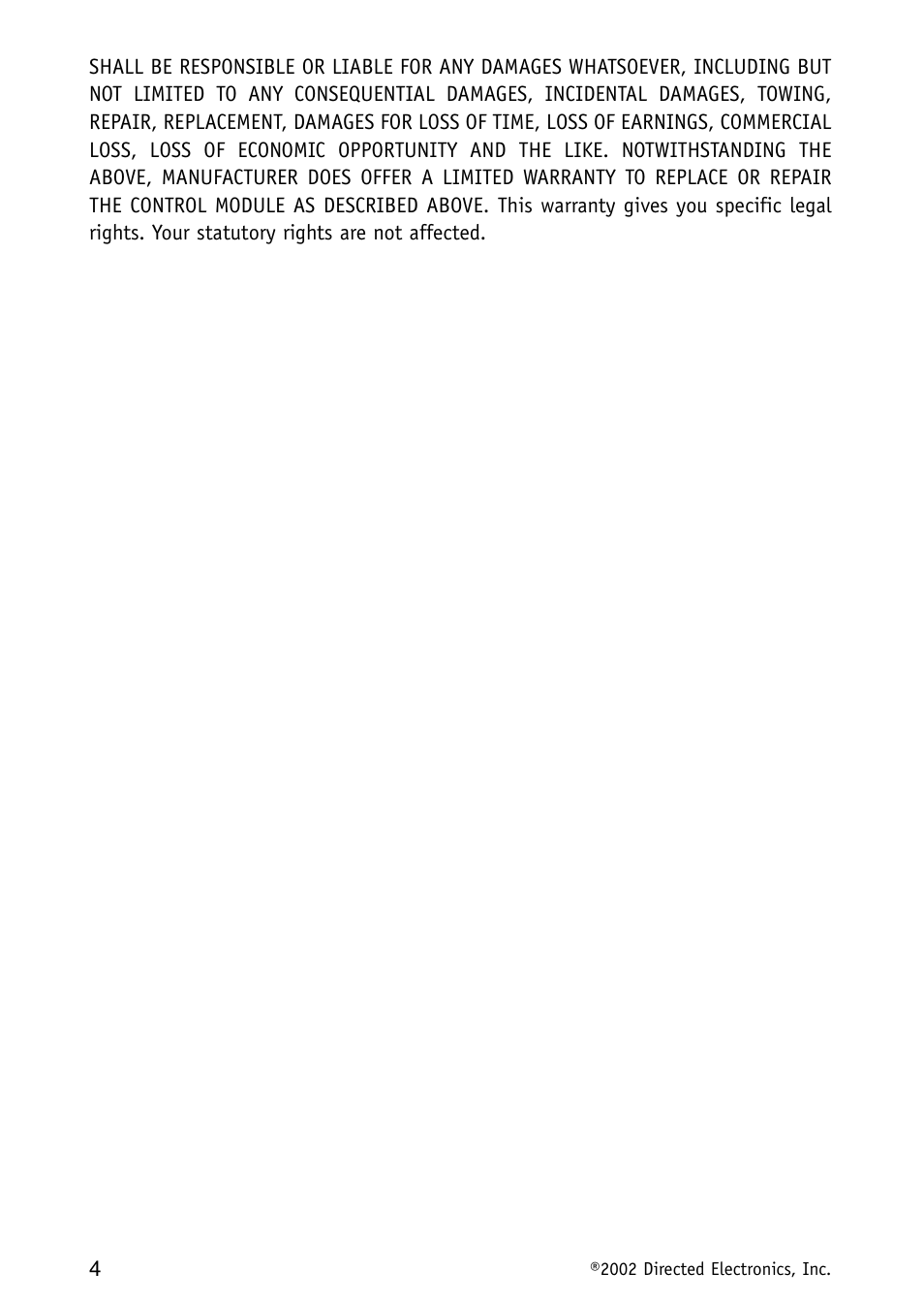 Avital Auto Security System MAXX1 User Manual | Page 4 / 34