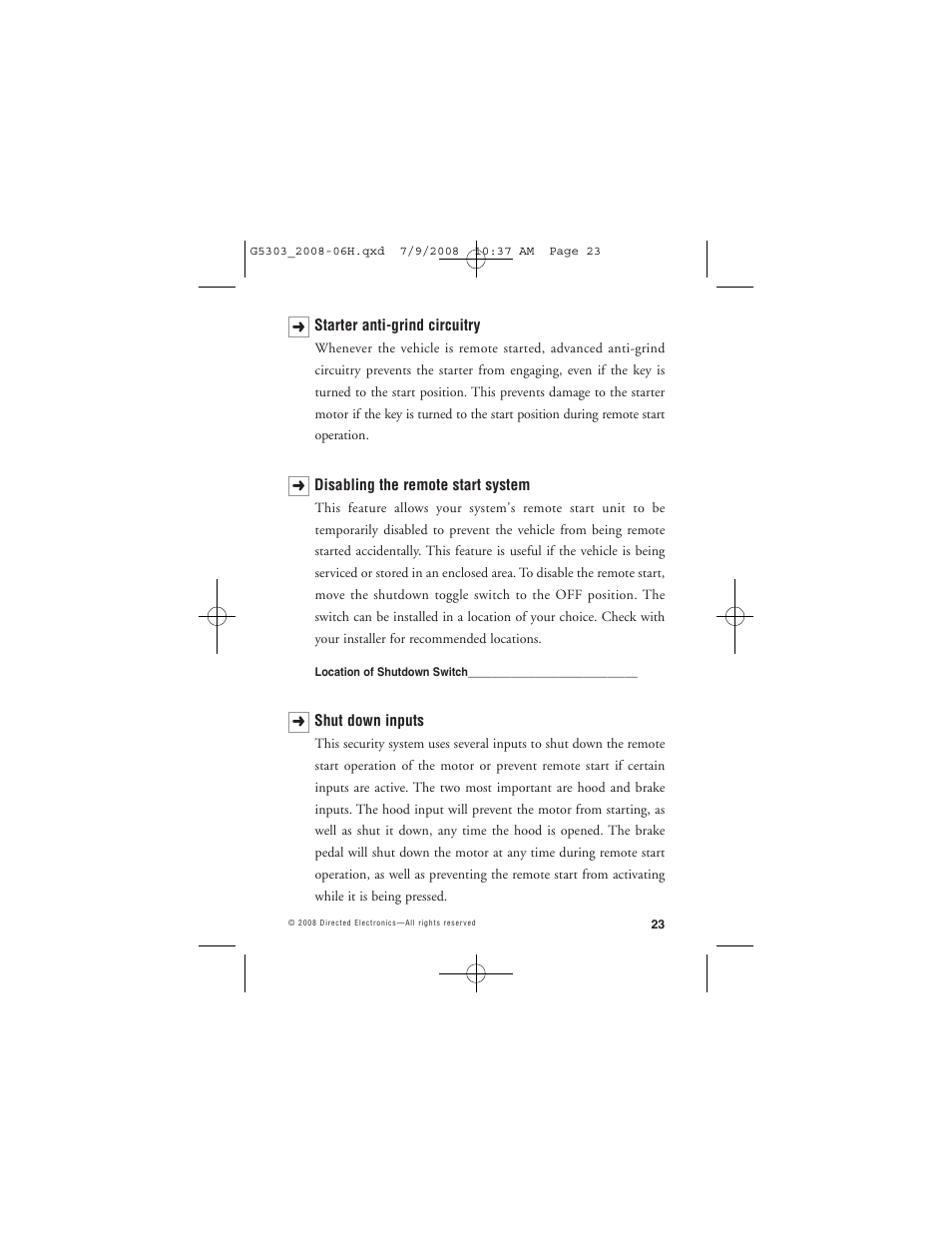 Avital 5303 User Manual | Page 26 / 43