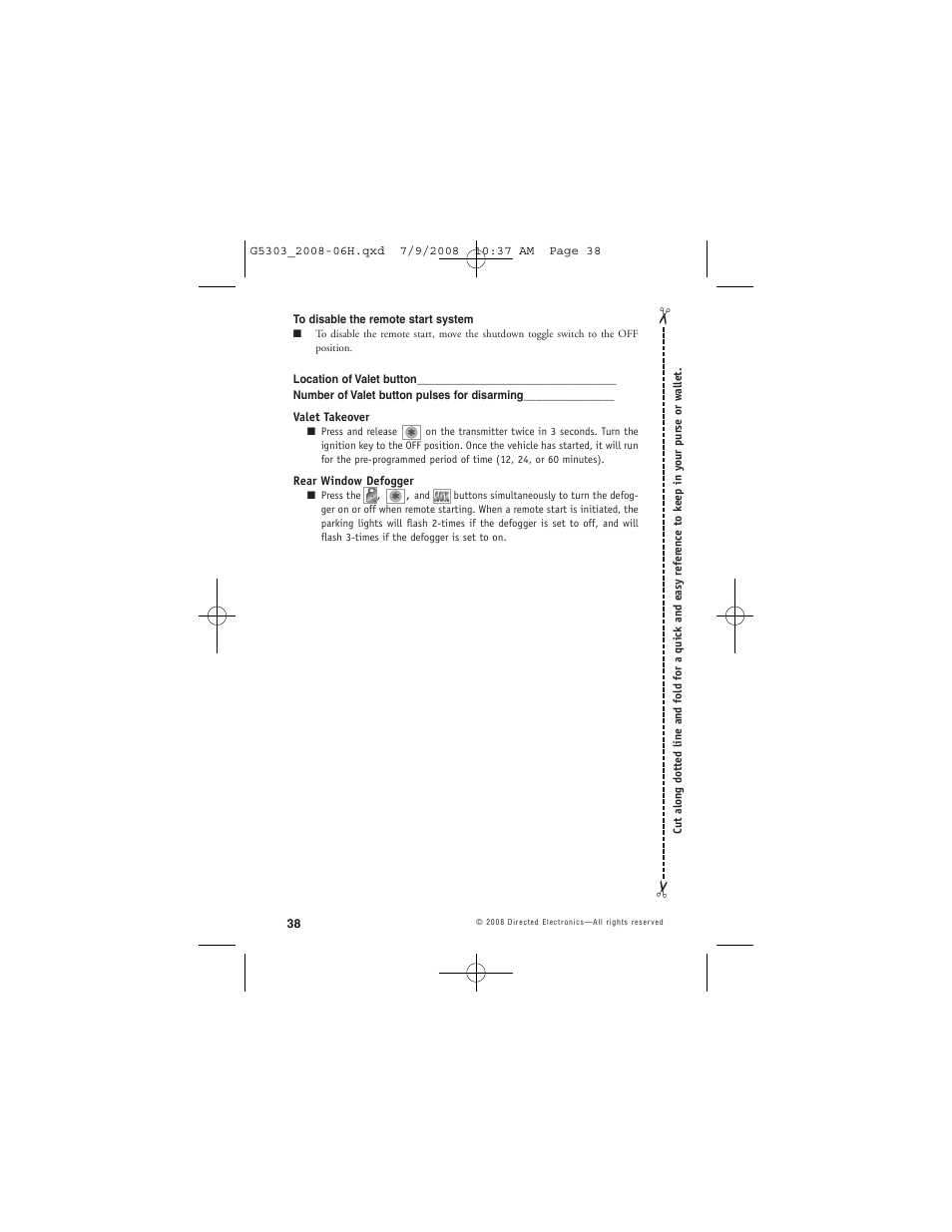 Avital 5303 User Manual | Page 41 / 43