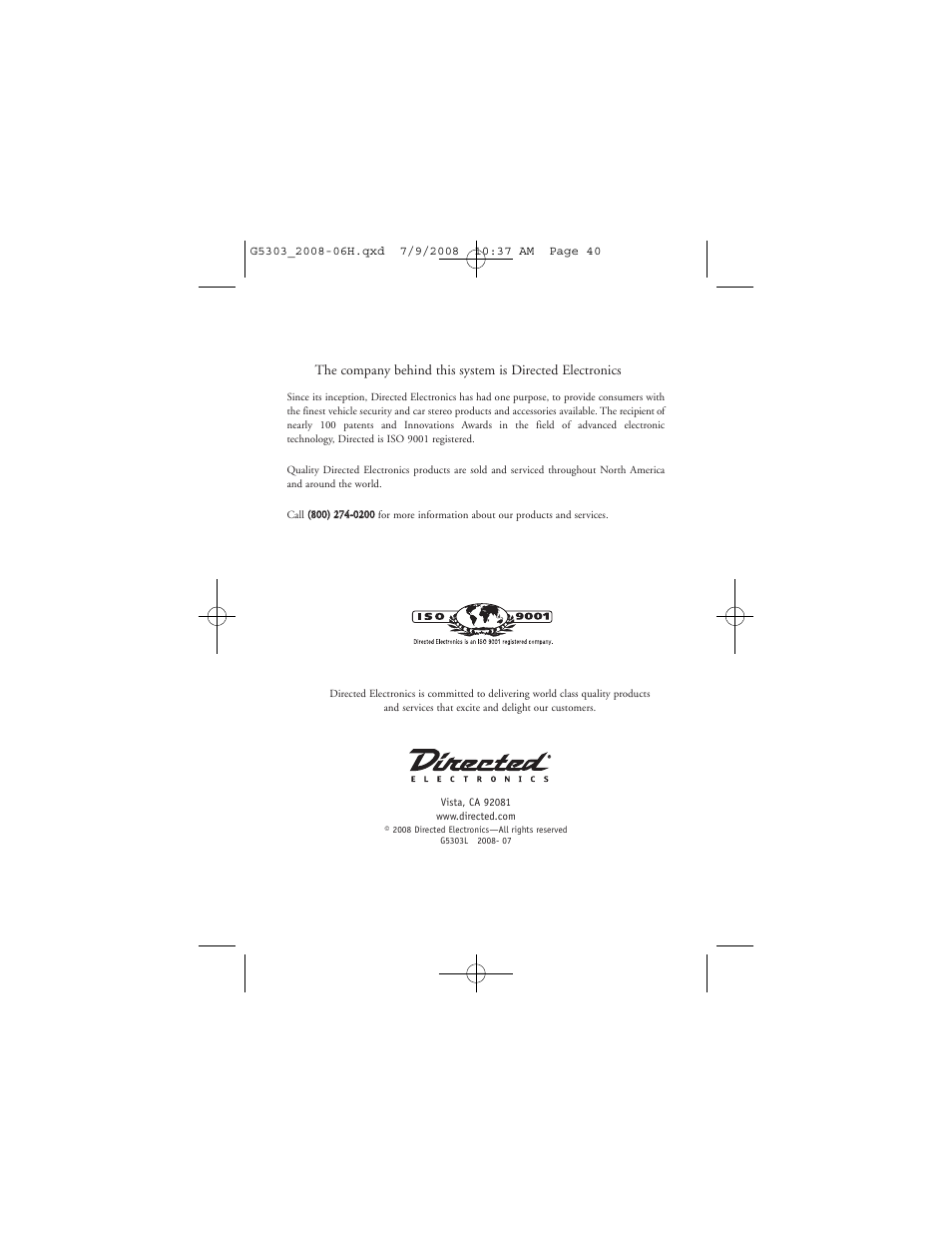 Avital 5303 User Manual | Page 43 / 43