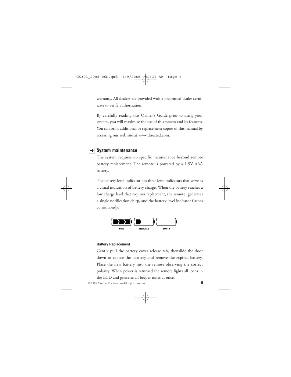 Avital 5303 User Manual | Page 8 / 43
