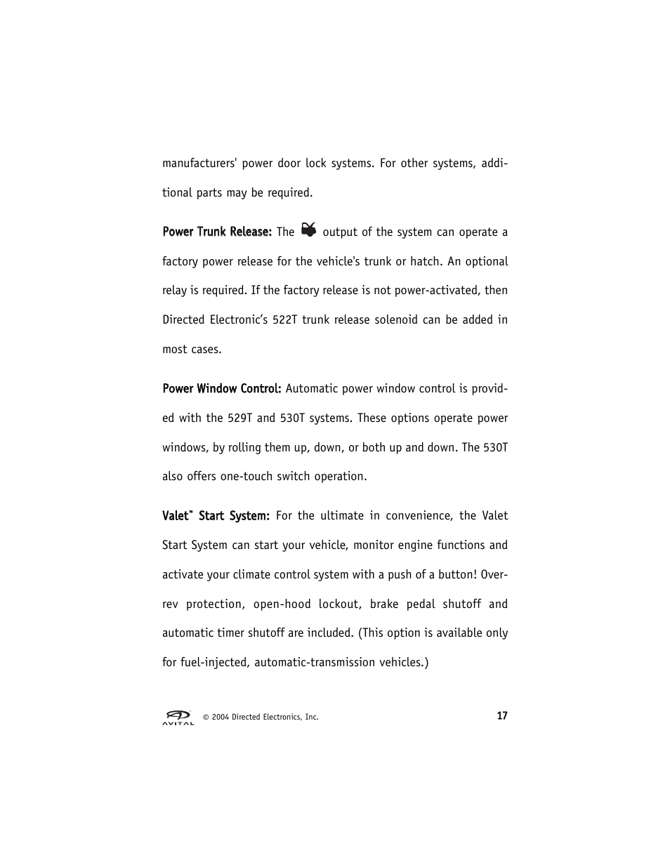 Avital 2300 User Manual | Page 21 / 26