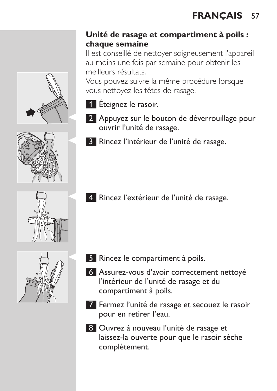 Français | Philips Afeitadora NIVEA FOR MEN User Manual | Page 55 / 124