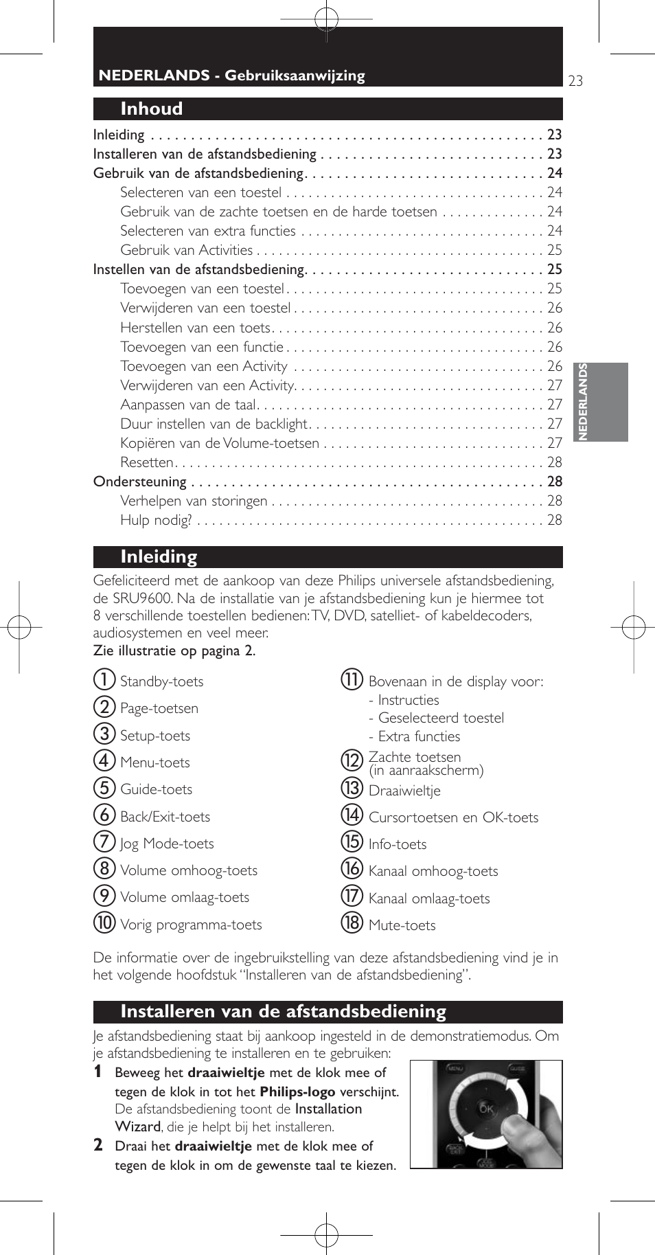 Philips Prestigo Mando a distancia universal User Manual | Page 23 / 84