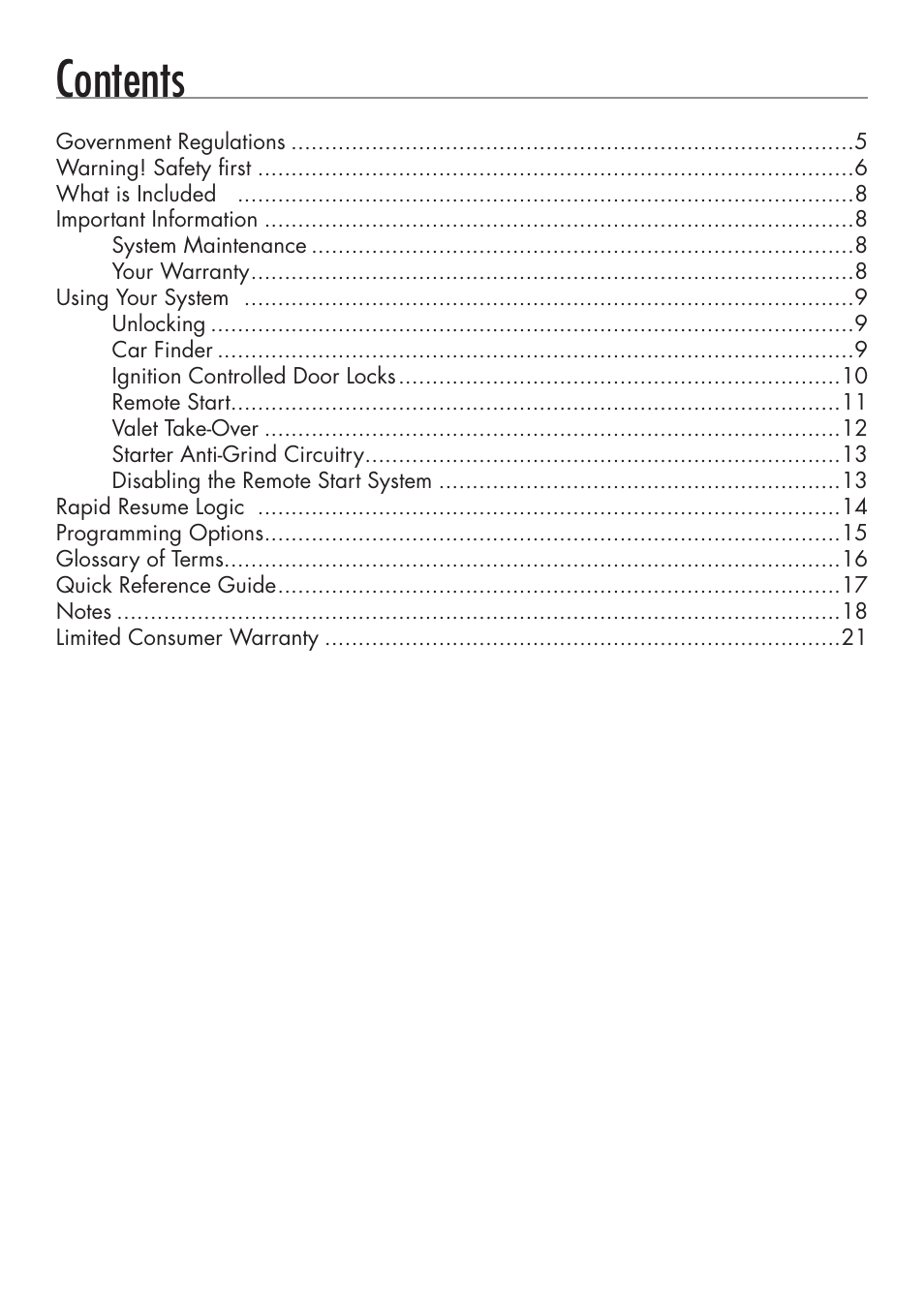 Avital 4113 User Manual | Page 3 / 24