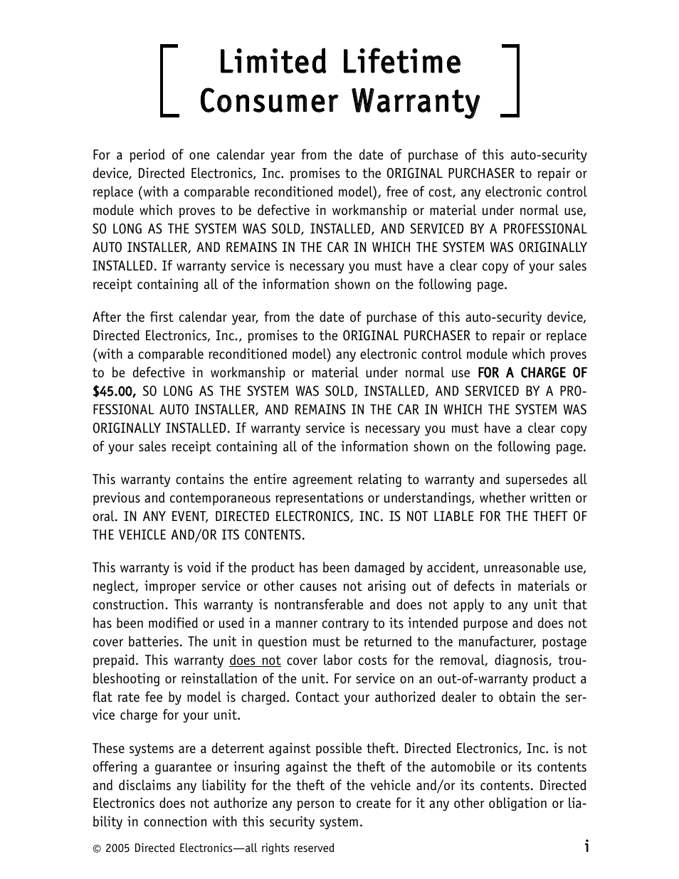 Avital Avital 4000 User Manual | Page 2 / 19