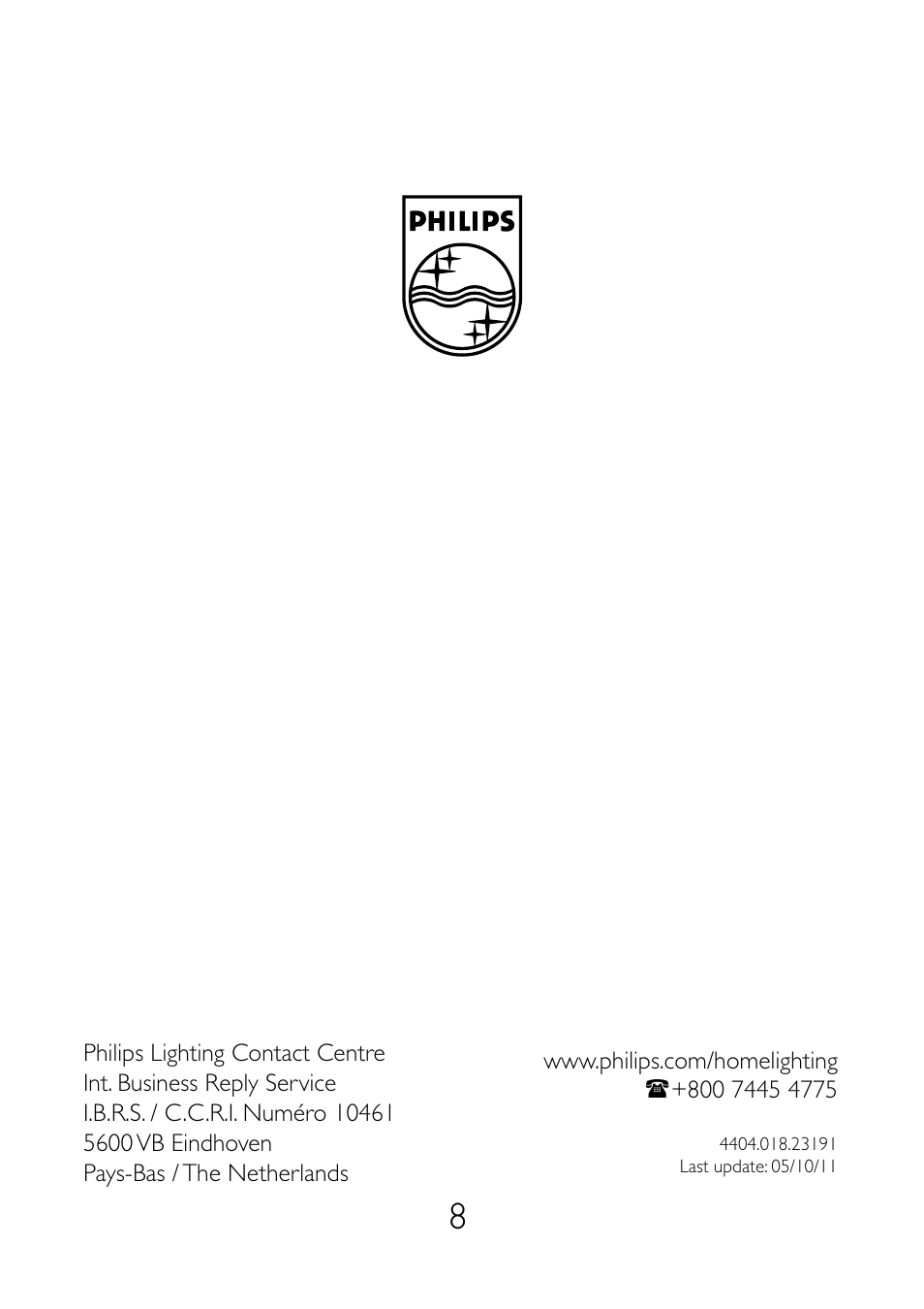 Philips Ledino Colgante User Manual | Page 8 / 8