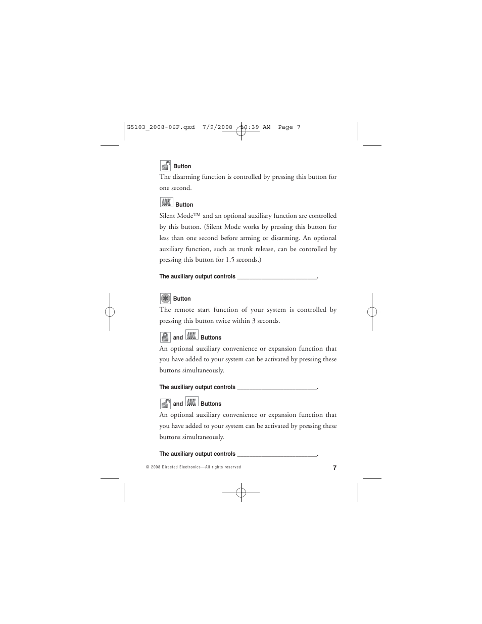 Avital G5103 User Manual | Page 10 / 43