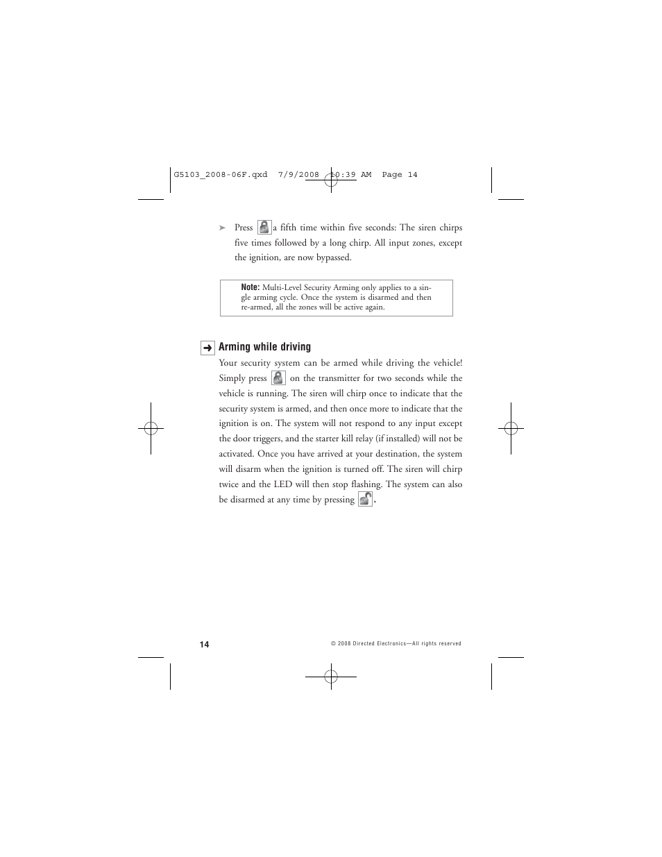 Avital G5103 User Manual | Page 17 / 43