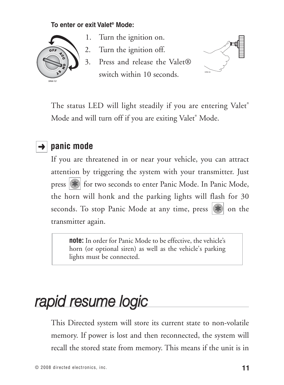 Rra ap piid d rre essu um me e llo og giic c | Avital Keyless Entry System. 2101L User Manual | Page 12 / 19