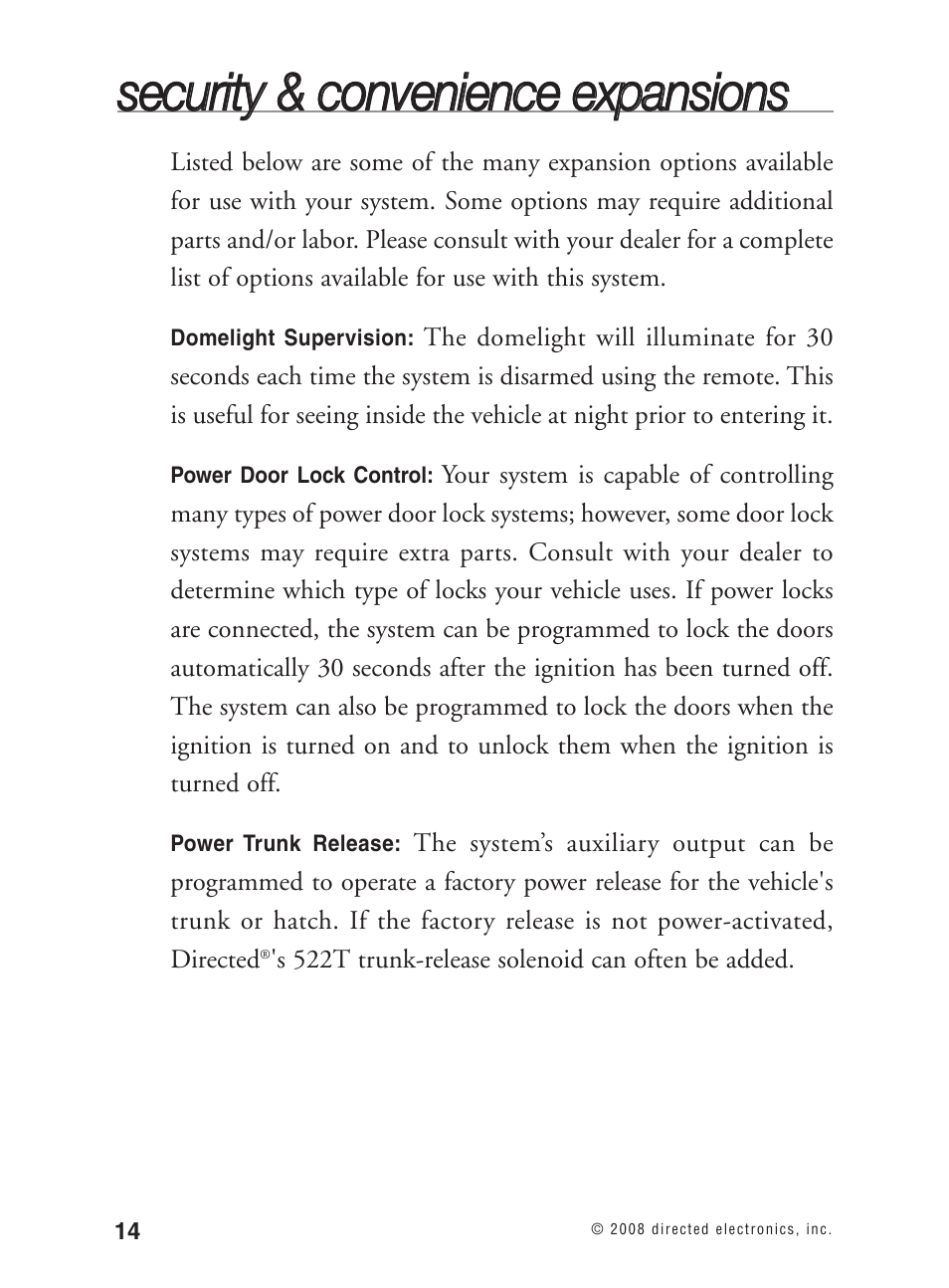 Avital Keyless Entry System. 2101L User Manual | Page 15 / 19